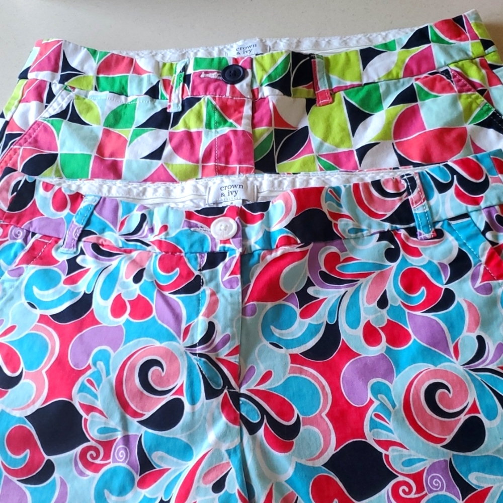 crown & ivy | 2 Pair Size 8 Summer Shorts